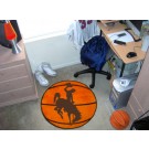 Wyoming Cowboys 27" Round Basketball Mat