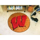 Wisconsin Badgers "W" 27" Round Basketball Mat