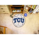 27" Round Texas Christian Horned Frogs Soccer Mat