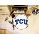 27" Round Texas Christian Horned Frogs Baseball Mat