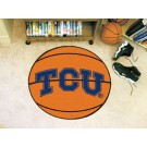 27" Round Texas Christian Horned Frogs Basketball Mat