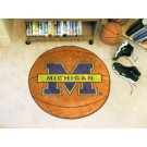 27" Round Michigan Wolverines Basketball Mat