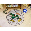 27" Round Miami Hurricanes Soccer Mat