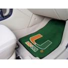 Miami Hurricanes 17" x 27" Carpet Auto Floor Mat (Set of 2 Car Mats)