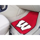 Wisconsin Badgers "W" 17" x 27" Carpet Auto Floor Mat (Set of 2 Car Mats)