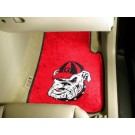 Georgia Bulldogs "Bulldog" 17" x 27" Carpet Auto Floor Mat (Set of 2 Car Mats) (Red)