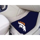 Denver Broncos 17" x 27" Carpet Auto Floor Mat (Set of 2 Car Mats)