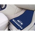 Seattle Seahawks 17" x 27" Carpet Auto Floor Mat (Set of 2 Car Mats)