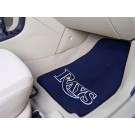 Tampa Bay Rays 17" x 27" Carpet Auto Floor Mat (Set of 2 Car Mats)