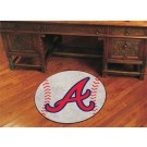 27" Round Atlanta Braves Baseball Mat