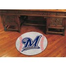 27" Round Milwaukee Brewers Baseball Mat