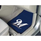 Milwaukee Brewers 17" x 27" Carpet Auto Floor Mat (Set of 2 Car Mats)