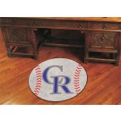 27" Round Colorado Rockies Baseball Mat