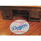 27" Round Los Angeles Dodgers Baseball Mat