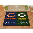 Chicago Bears and Green Bay Packers 34" x 44.5" House Divided Ma