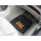 USC Trojans 17" x 27" Heavy Duty 2-Piece Vinyl Car Mat Set