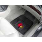 Louisville Cardinals 17" x 27" Heavy Duty 2-Piece Vinyl Car Mat Set