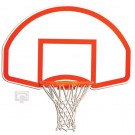 35" x 54" Rear Mounted Fan-Shape Backboard with Orange Target and Border