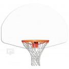 36 1/2" x 54" White Powder-Coated Aluminum Fan-Shaped Backboard