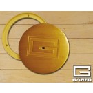 6 1/4" Outside, 5" Inside Diameter Swivel Brass Cover Plate