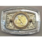 Reverse Walking Liberty Half Dollar (1916-1947) Two Tone U.S. Coin Belt Buckle