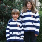 Auburn Tigers Toddler Full Zip Rugby Hoodie - Medium (Navy / White)