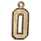 Large 3/4" Single Number Diamond Cut Pendant - 14KT Gold Jewelry