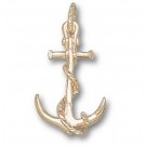 "Boat Anchor" 7/8" Pendant - 14KT Gold Jewelry