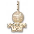 "Soccer Mom with Soccer Ball" Pendant - 14KT Gold Jewelry (1/2" W x 5/8" H)
