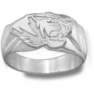 Missouri Tigers "Tiger Head" 7/16" Men's Ring - Sterling Silver Jewelry (Size 10 1/2)