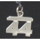 8MM 5/16" Double Number Charm - Sterling Silver Jewelry