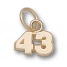 5 mm 1/4" Double Number (No Bar) Charm - 14KT Gold Jewelry