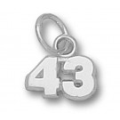 5 mm 1/4" Double Number (No Bar) Charm - Sterling Silver Jewelry