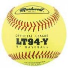 9" Yellow Leather Cover Baseballs from Markwort - (One Dozen)