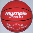 Intermediate / Women Red Rubber Basketballs - Set Of 6