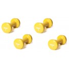 4 lb. Colored Vinyl Coated Dumbbells from York - 2 Pair (4 Dumbells Total)