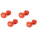 6 lb. Colored Vinyl Coated Dumbbells from York - 2 Pair (4 Dumbbells Total)