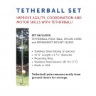 Ground Mounted Institutional Quality Tetherball Set